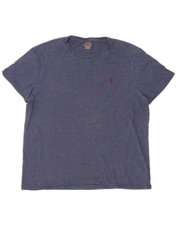Camiseta Polo Ralph Lauren Masculina Custom Slim Fit Top XL Algodão Azul
