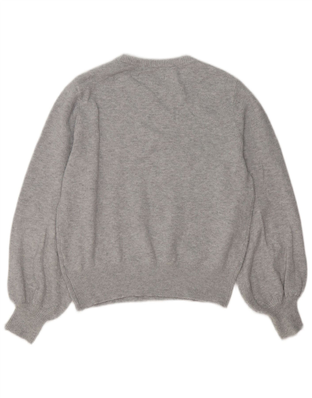 JACK WILLS Suéter feminino oversized com gola redonda Reino Unido 8 pequeno cinza