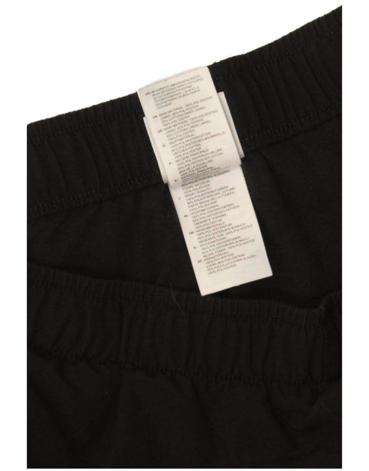 Adidas masculino climalite calças de treino joggers grande poliéster preto