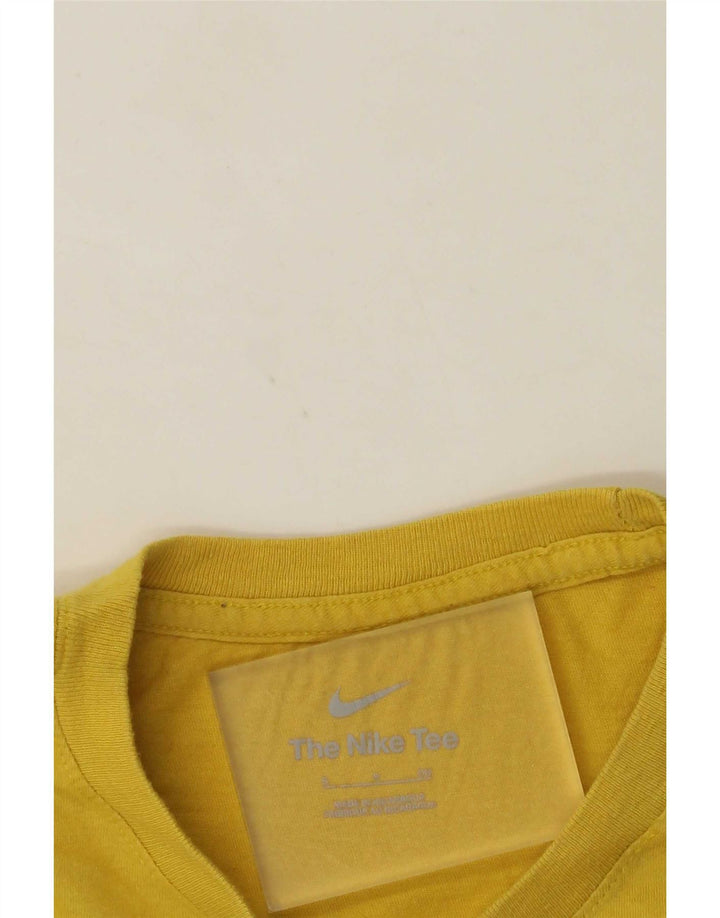 Camiseta Nike masculina gráfica Top pequeno amarelo