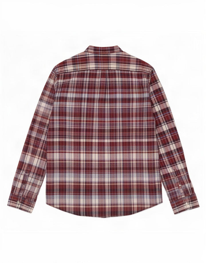 Camisa masculina Lee Regular Fit grande algodão xadrez vermelho