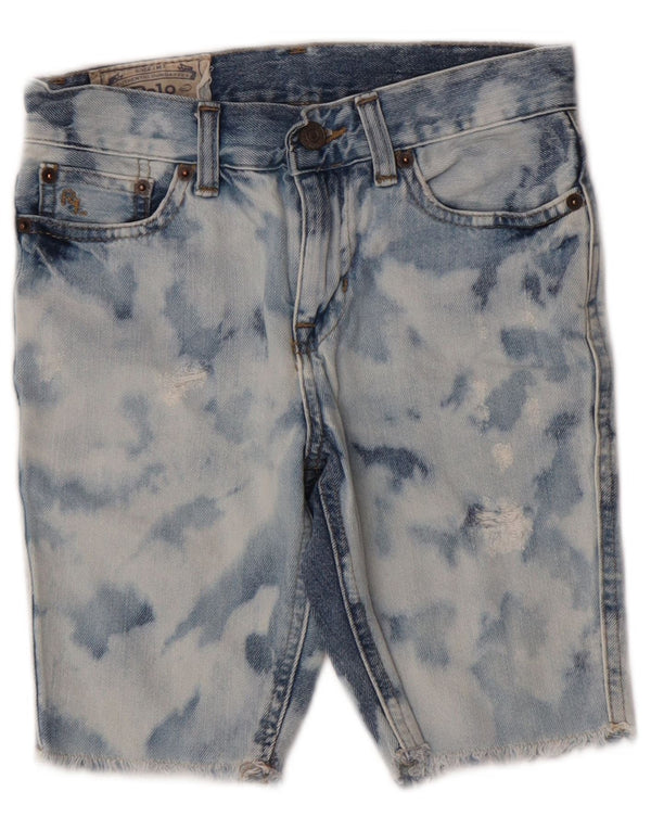 Polo Ralph Lauren Meninos Shorts jeans com lavagem ácida 9-10 anos W25 Azul