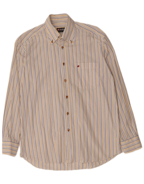 Camisa masculina Lotto listrada branca média
