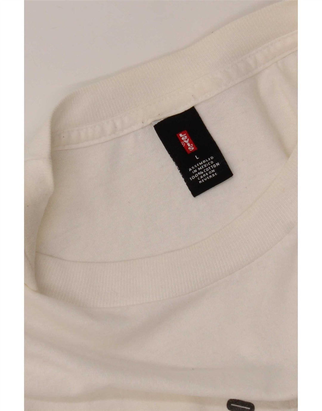 Camiseta gráfica masculina Levi's Top grande de algodão branco