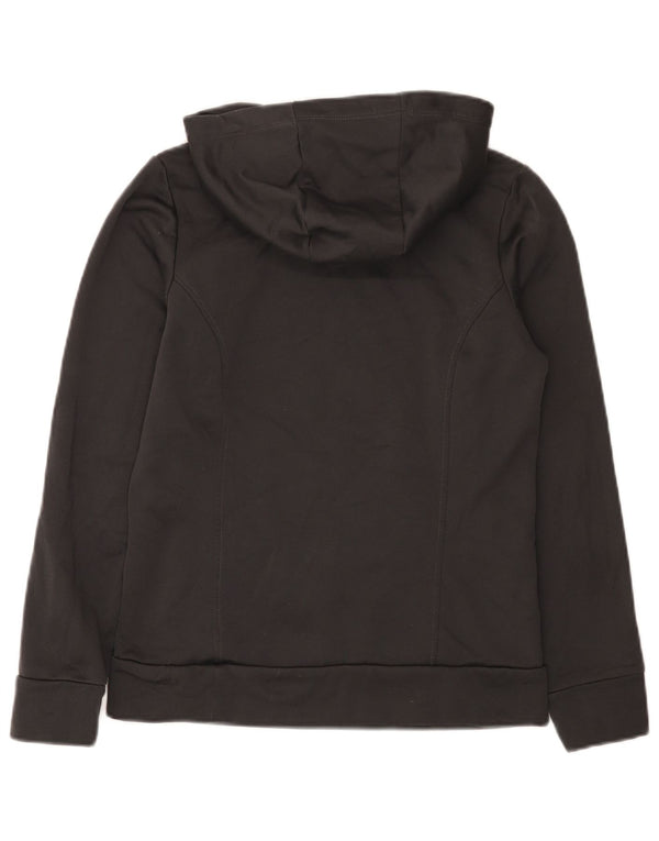 Suéter com capuz gráfico feminino The North Face UK 10 pequeno poliéster preto