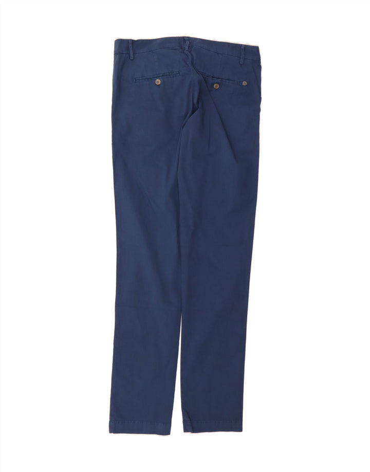 ROY ROGERS Mens Slim Suit Trousers W32 L35 Navy Blue Cotton Vintage Roy Rogers and Second-Hand Roy Rogers from Messina Hembry 
