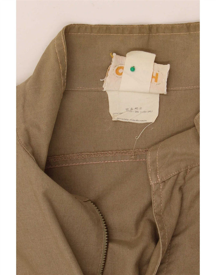 Jaqueta utilitária masculina vintage EU 48 algodão cáqui médio