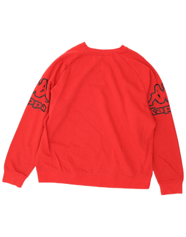 KAPPA moletom gráfico masculino jumper 2XL algodão vermelho