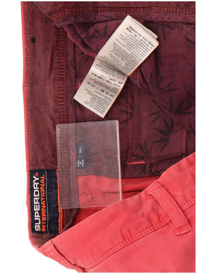 Superdry Mens Chino Shorts W36 Grande Algodão Rosa