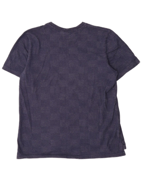 Camiseta masculina Adidas Top XL azul marinho algodão geométrico
