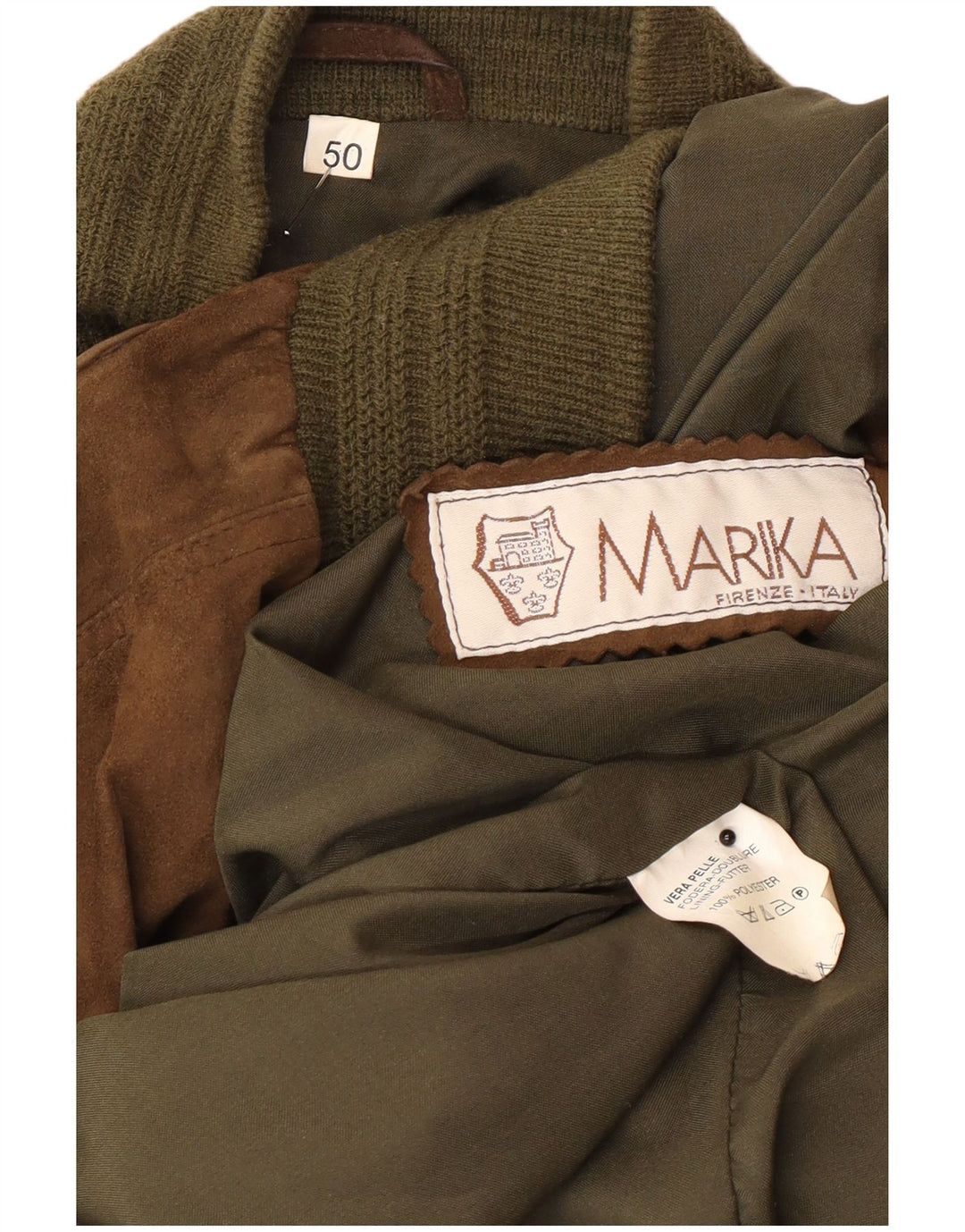 Jaqueta bomber masculina vintage de camurça IT 50 couro marrom grande
