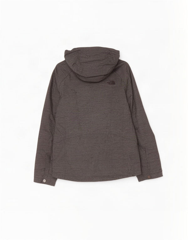 Jaqueta de chuva com capuz feminina The North Face UK 14 nylon cinza médio