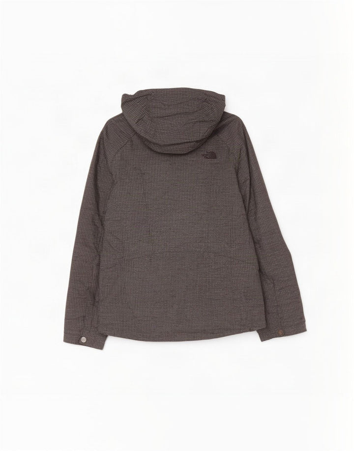 Jaqueta de chuva com capuz feminina The North Face UK 14 nylon cinza médio