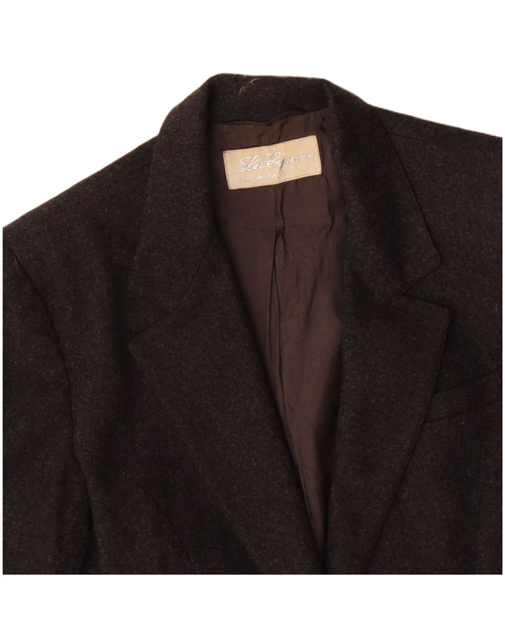 Jaqueta blazer feminina de 2 botões LES COPAINS Reino Unido 14 cinza médio