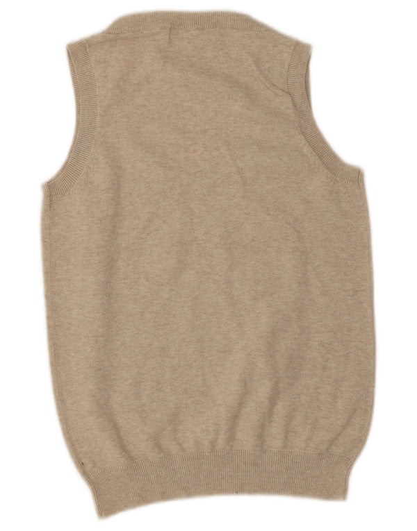 Zara Womens Vest Tank Top UK 12 Médio Bege Salpicado