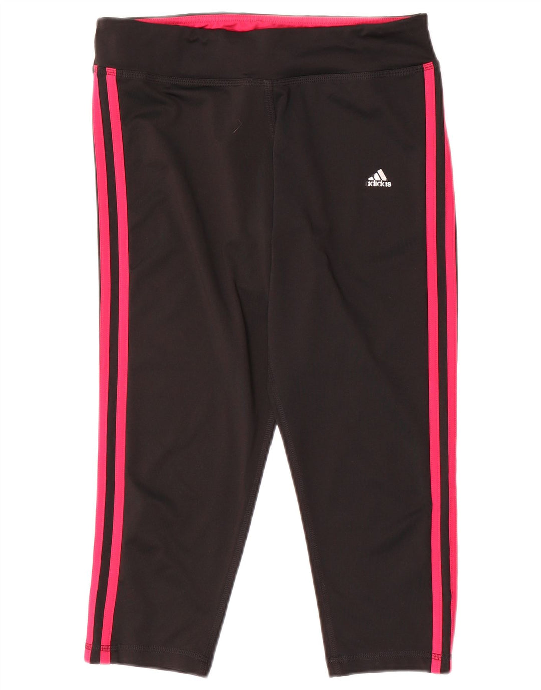 Adidas Womens Climalite Capri Leggings UK 12/14 Médio Preto Poliéster