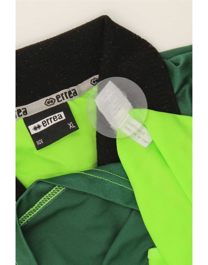 Errea Mens Top Manga Longa XL Verde Colourblock Poliéster
