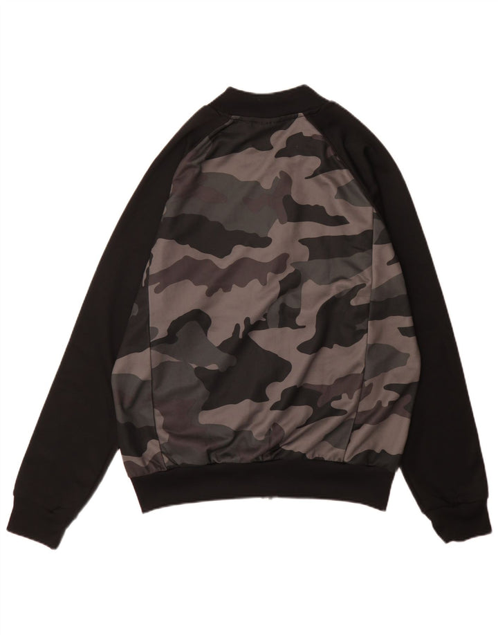 Adidas Mens Treino Top Jaqueta Cinza Médio Camuflagem Poliéster Esportes