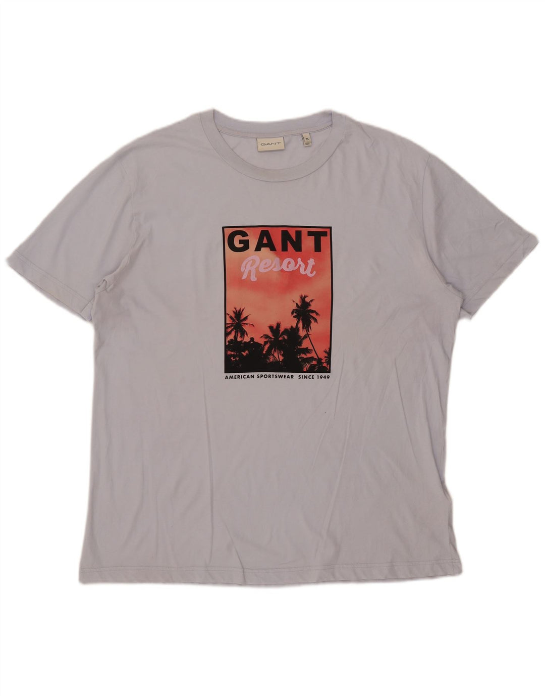 Gant Camiseta masculina gráfica Top XL algodão azul