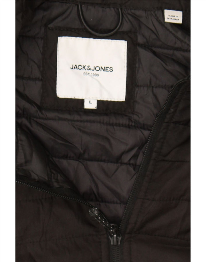 JACK & JONES Mens Padded Gilet UK 40 Large Brown Vintage Jack & Jones and Second-Hand Jack & Jones from Messina Hembry 