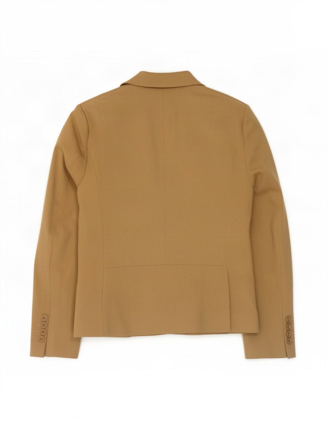Jaqueta blazer feminina de 2 botões Marks & Spencer Reino Unido 12 poliéster bege médio
