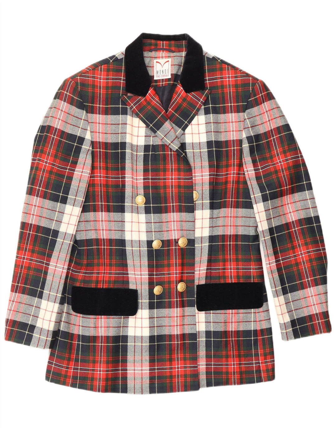 Jaqueta blazer feminina MONDI Longline UE 38 médio vermelho xadrez clássico