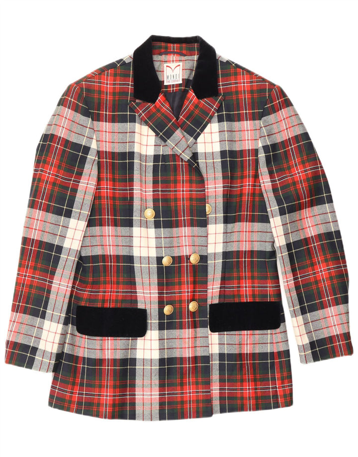Jaqueta blazer feminina MONDI Longline UE 38 médio vermelho xadrez clássico