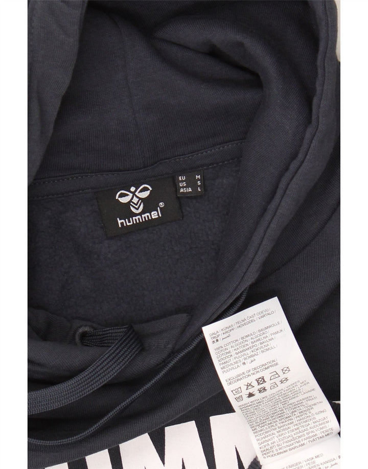HUMMEL Mens Graphic Hoodie Jumper Small Navy Blue Cotton Vintage Hummel and Second-Hand Hummel from Messina Hembry 