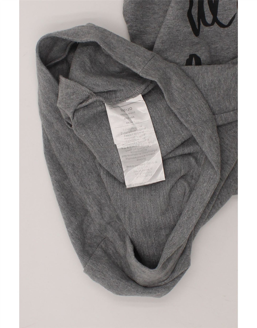 LIU JO JUNIOR Girls Longline Graphic Hoodie Jumper 9-10 Years Grey Cotton Vintage Liu Jo junior and Second-Hand Liu Jo junior from Messina Hembry 