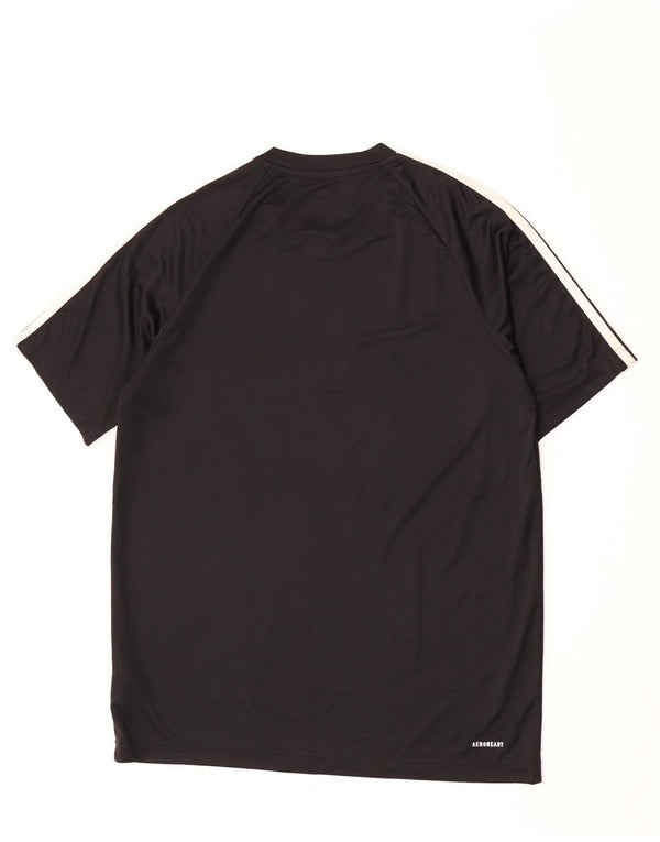 Adidas Mens Aeroready Camiseta Top Médio Poliéster Preto