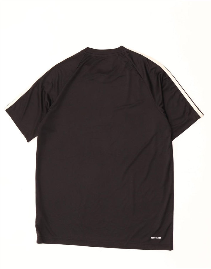Adidas Mens Aeroready Camiseta Top Médio Poliéster Preto