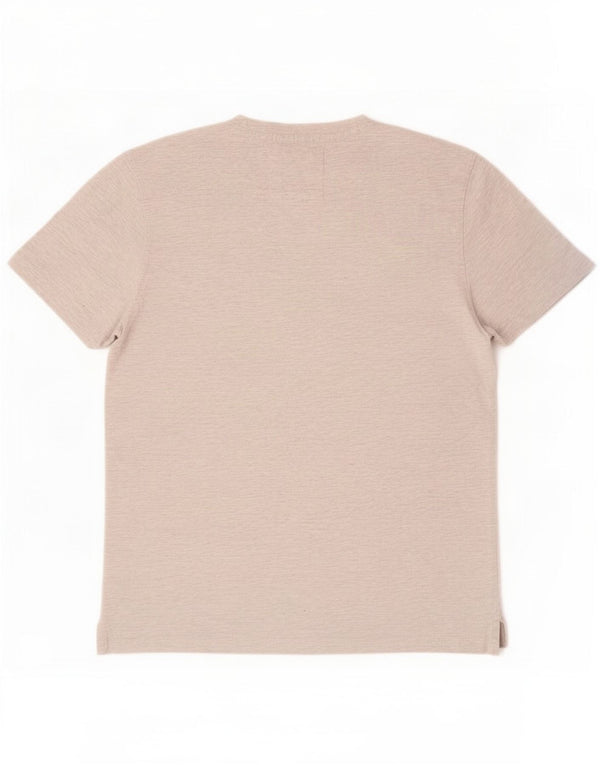 Camiseta masculina Crew Clothing Top algodão cinza médio