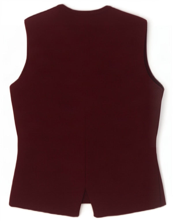 Colete de malha feminino Zara Reino Unido 8 pequeno Borgonha