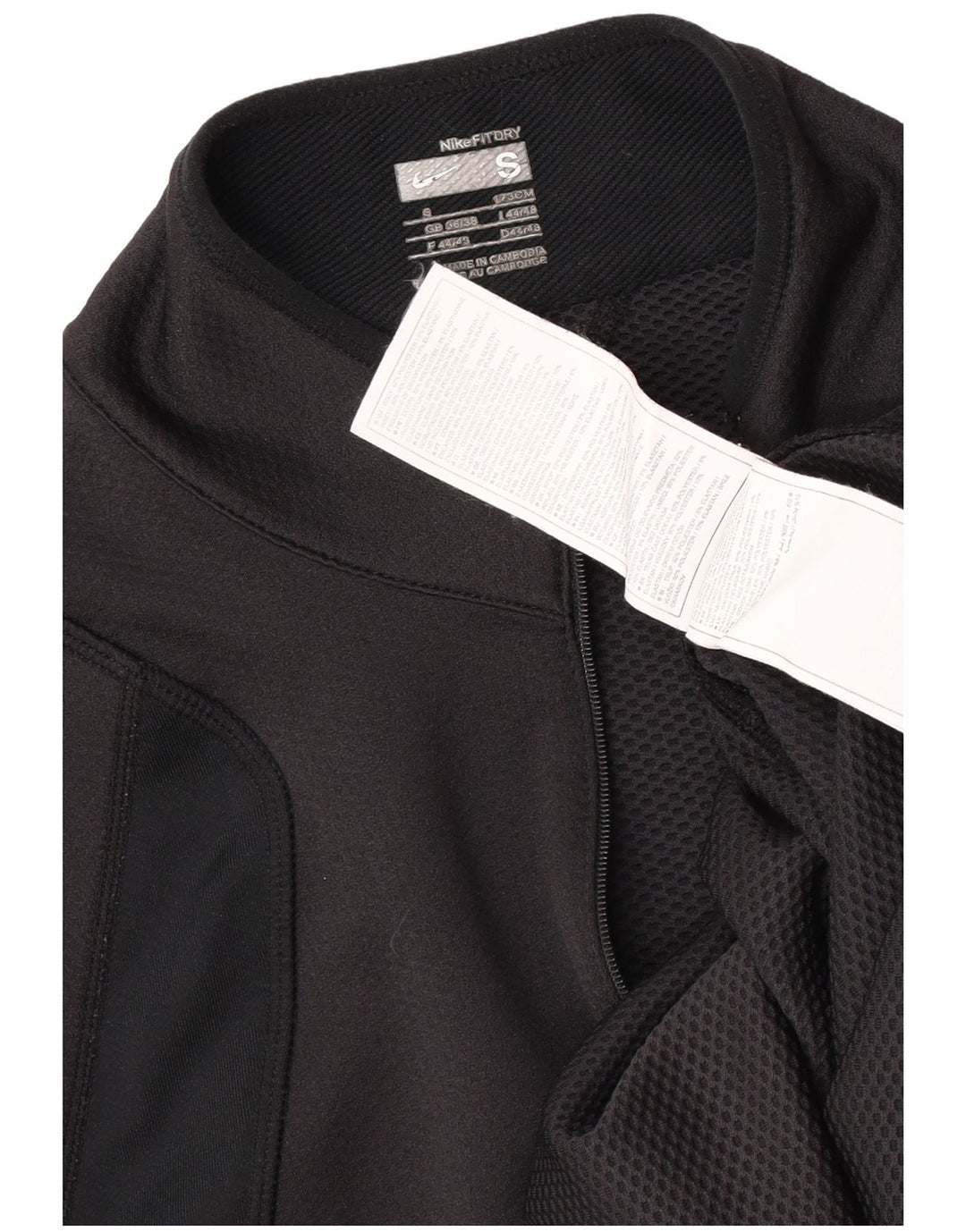 Nike Mens Zip Neck Pullover Treino Top UK 36/38 Pequeno Preto Colourblock