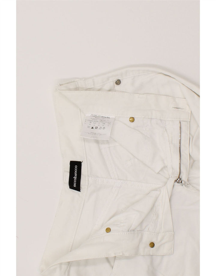 ROCCOBAROCCO Womens Straight Jeans IT 44 Medium W30 L28  White Cotton Vintage Roccobarocco and Second-Hand Roccobarocco from Messina Hembry 