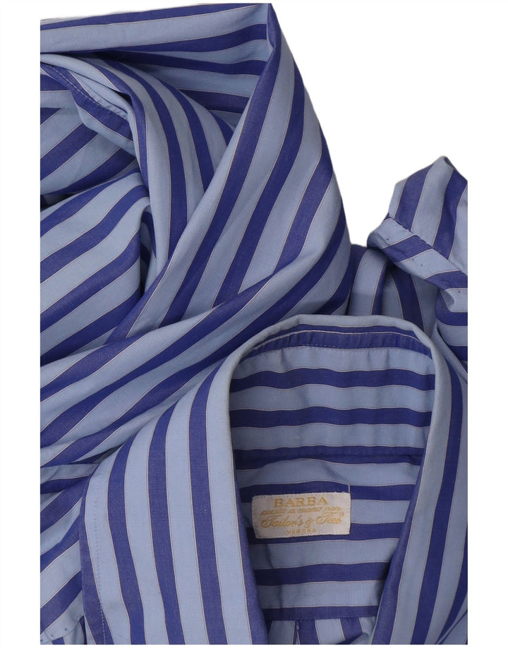 Camisa feminina Barba tamanho 40 15 listrado azul médio