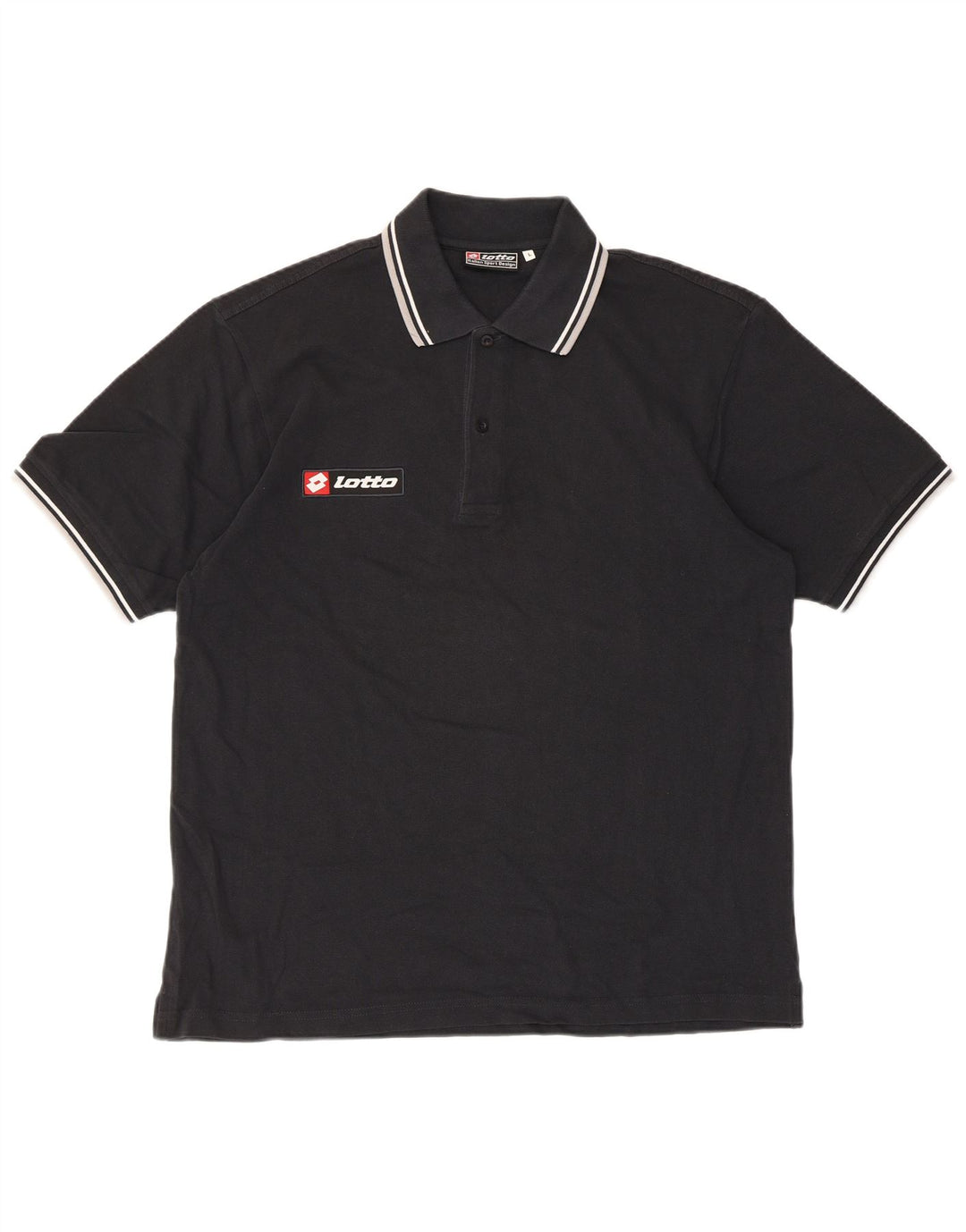 Camisa polo masculina Lotto grande preta