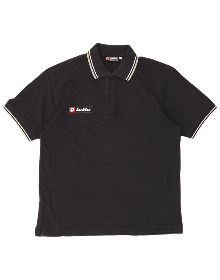 Camisa polo masculina Lotto grande preta