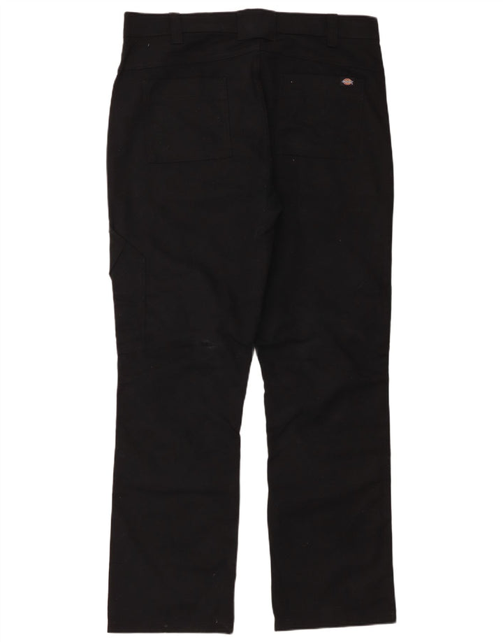 Calças cargo retas masculinas Dickies W36 L32 poliéster preto
