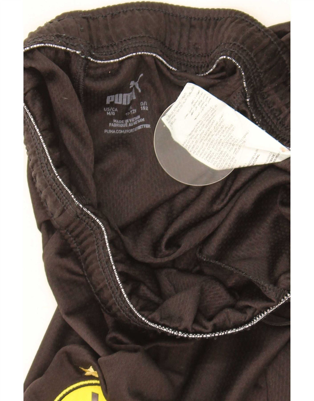 Shorts esportivos Puma Boys BVB Dortmund 11-12 anos preto poliéster