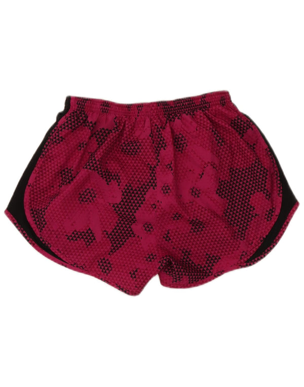 Shorts esportivos femininos Nike Dri Fit UK 14 médio rosa colorblock
