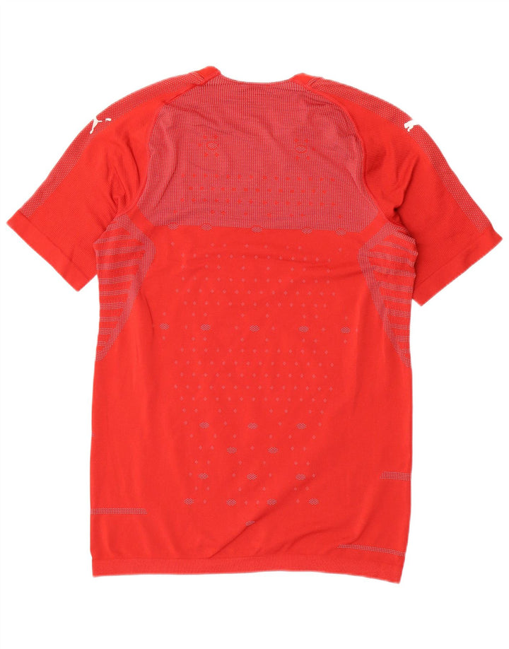 Puma Mens Graphic T-Shirt Top Grande Listrado Vermelho