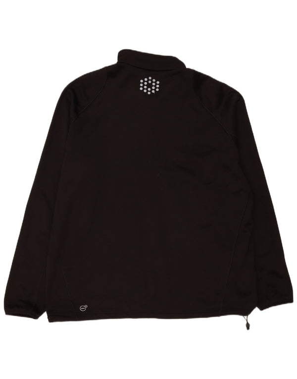 Puma Mens Zip Neck Pulôver Treino Top 2XL Preto