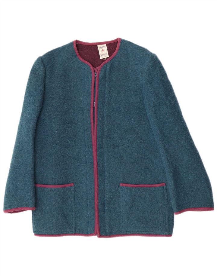 Jaqueta Blazer Feminina Ungaro Reino Unido 14 Lã Turquesa Média