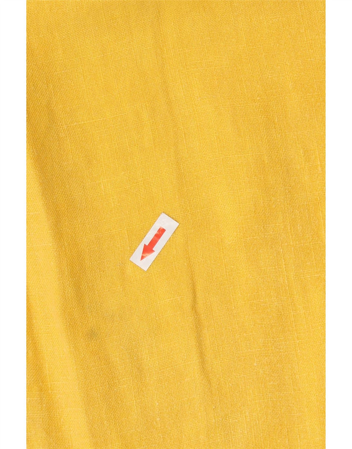 Calça casual reta masculina Etro W34 L30 linho amarelo