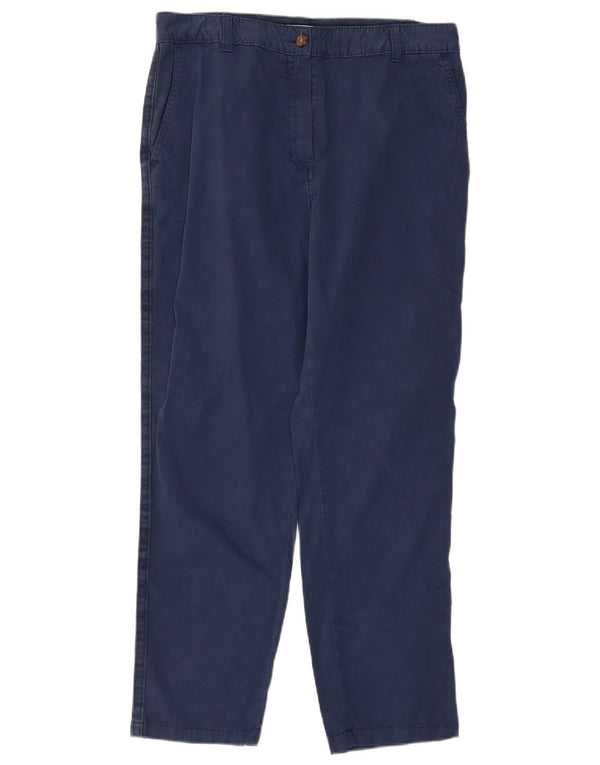 Calça Chino Feminina Marks & Spencer Reino Unido 12 Médio W32 L27 Azul Marinho