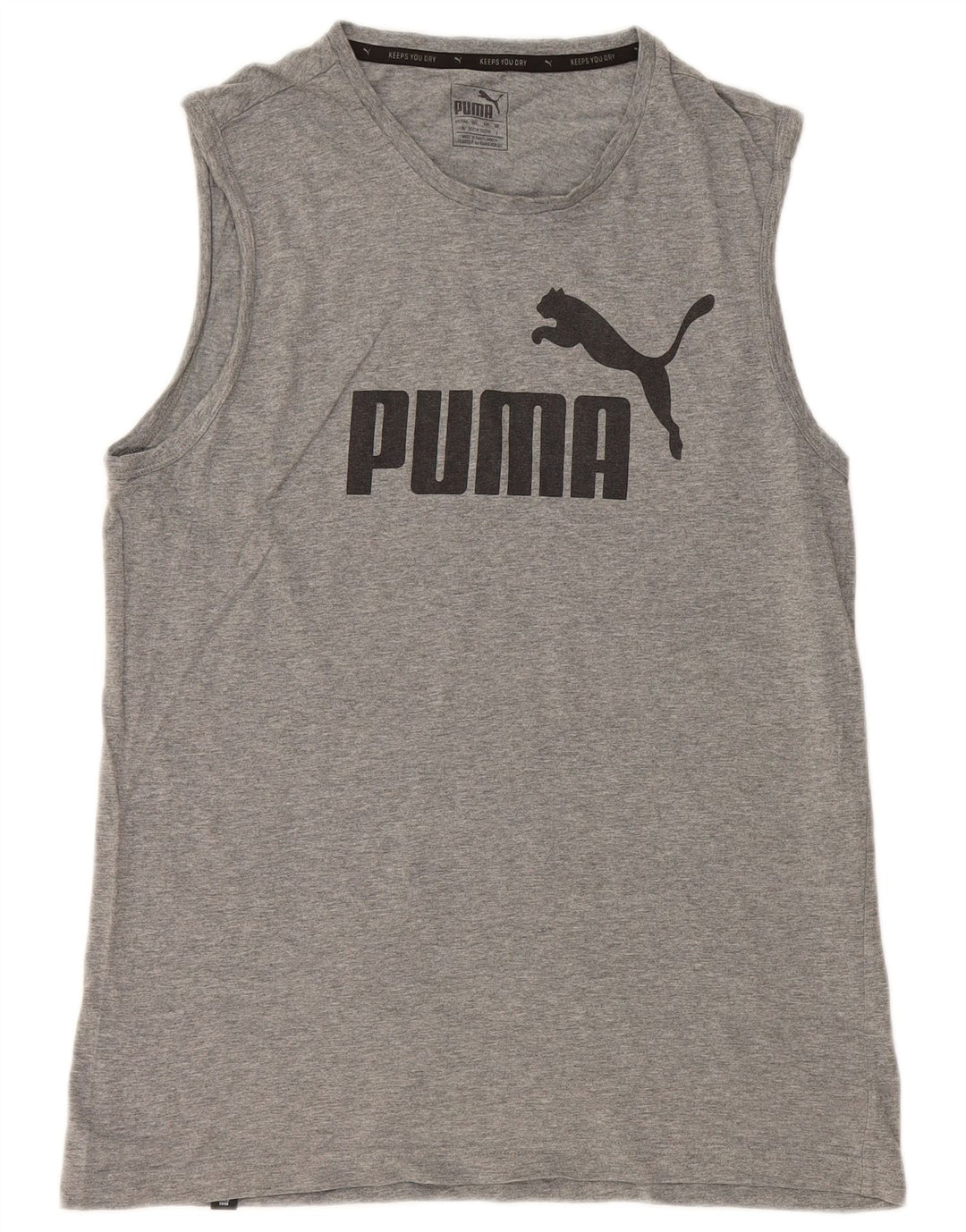 PUMA Mens Graphic Vest Top Grande Cinza