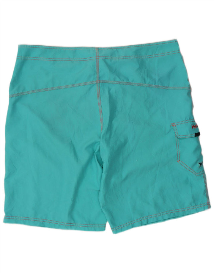 Shorts de natação masculino Hurley XL turquesa poliéster