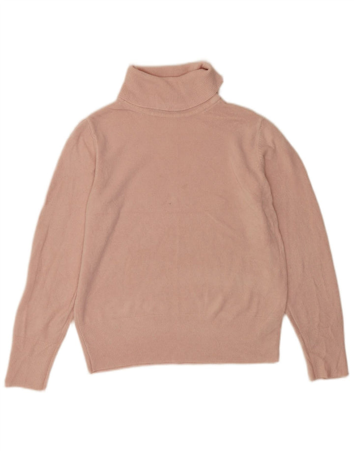 Suéter feminino Marks & Spencer com gola redonda Reino Unido 12 acrílico rosa médio