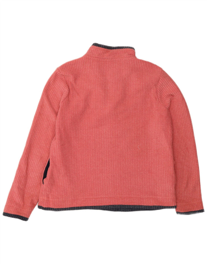 Suéter de lã feminino Weird Fish com zíper e pescoço Reino Unido 16 grande poliéster rosa